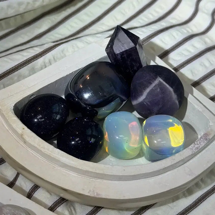 [BUNJANG] Natural Stone Tumbled Gravel Assortment / 크리스탈 힐링스톤 천연석 텀블 자갈  조개 모음