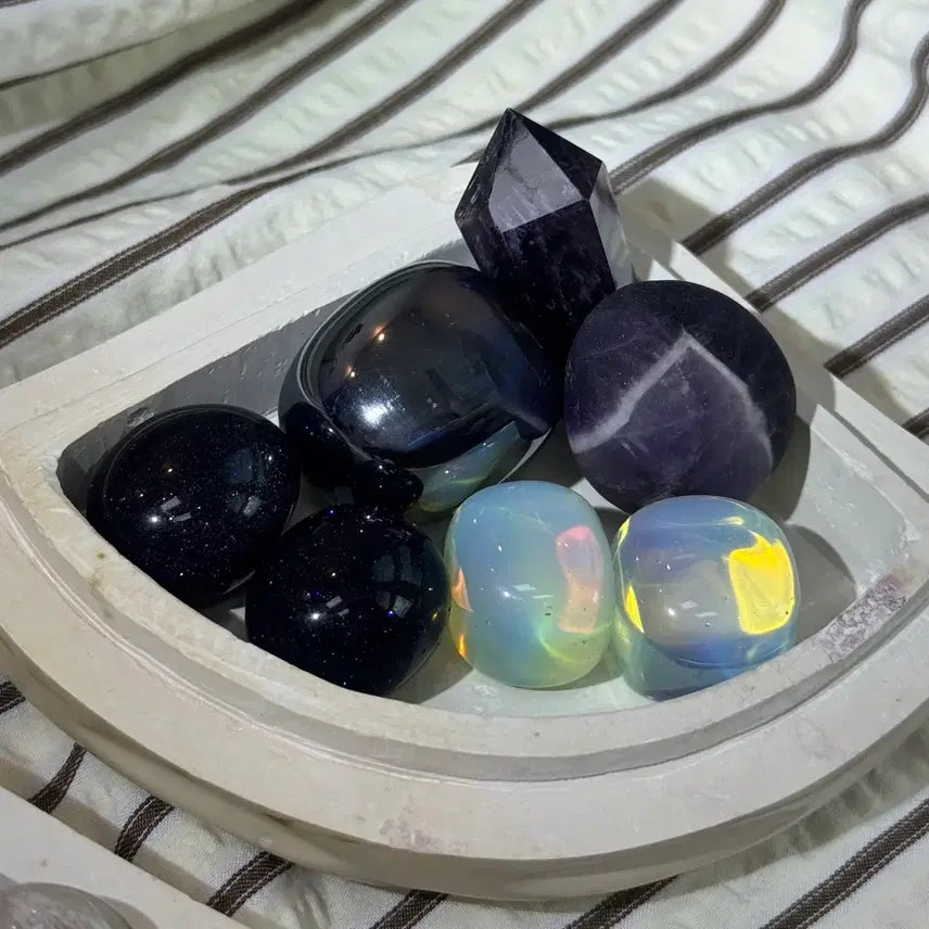 [BUNJANG] Natural Stone Tumbled Gravel Assortment / 크리스탈 힐링스톤 천연석 텀블 자갈  조개 모음