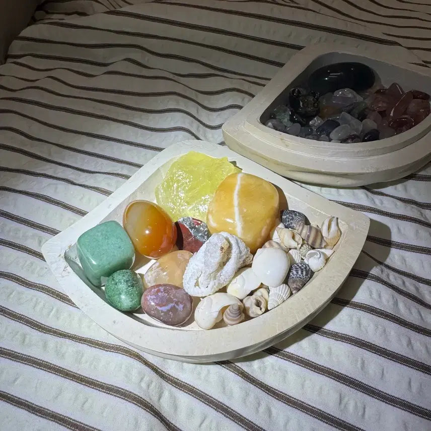 [BUNJANG] Natural Stone Tumbled Gravel Assortment / 크리스탈 힐링스톤 천연석 텀블 자갈  조개 모음
