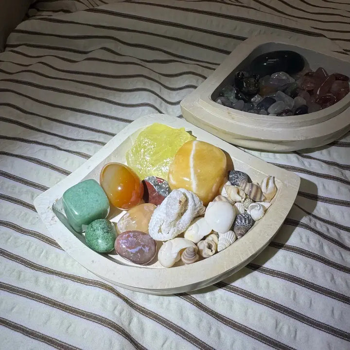 [BUNJANG] Natural Stone Tumbled Gravel Assortment / 크리스탈 힐링스톤 천연석 텀블 자갈  조개 모음