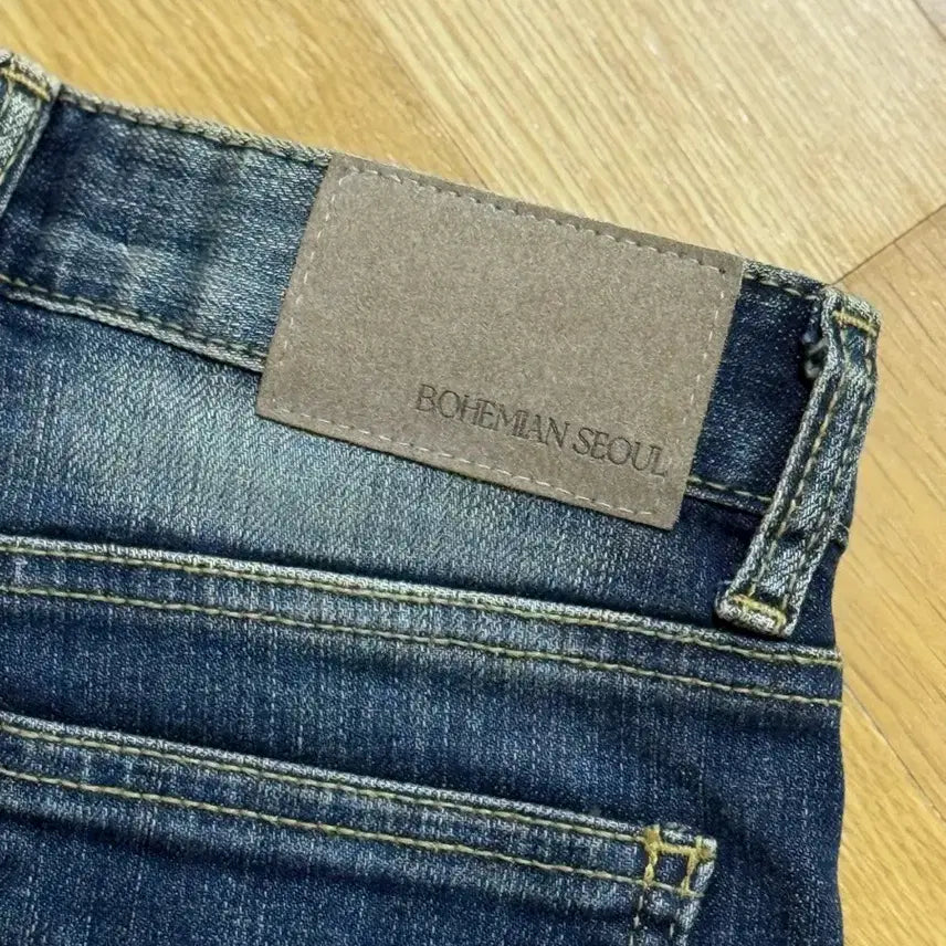 [BUNJANG] Bohemian Seoul 21FW High-Waist Straight Pants Blue / 보헤미안서울 21fw 하이웨스트 스트레이트 팬츠 블루
