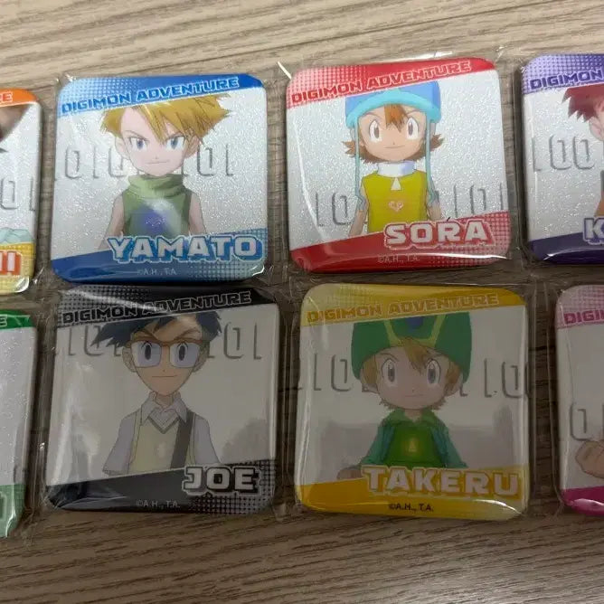 [BUNJANG] Digimon Adventure Emblem Character Badge Full Set / (새상품)디지몬 어드벤처 문양 캐릭터 뱃지 전종