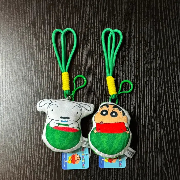 [BUNJANG] Crayon Shin-chan Watermelon Doll Keychain Bundle Set / [일괄] 짱구+흰둥이 수박 여름 짱구는못말려 쿠션 인형 키링