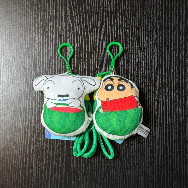 [BUNJANG] Crayon Shin-chan Watermelon Doll Keychain Bundle Set / [일괄] 짱구+흰둥이 수박 여름 짱구는못말려 인형 키링