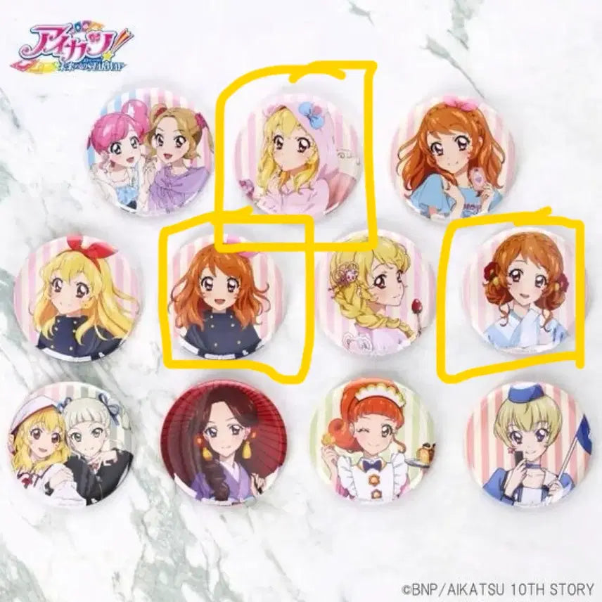 [BUNJANG] Aikatsu! Ichigo Star Candy Badge &amp; Acrylic Stand / 아이카츠 아이엠스타 캔뱃지 아크릴 이치고