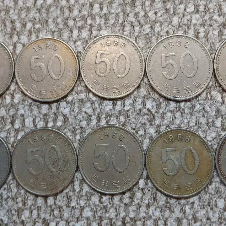 [BUNJANG] 1988 50 Won Coin Bundle / 1988년 50원 동전 10개 일괄