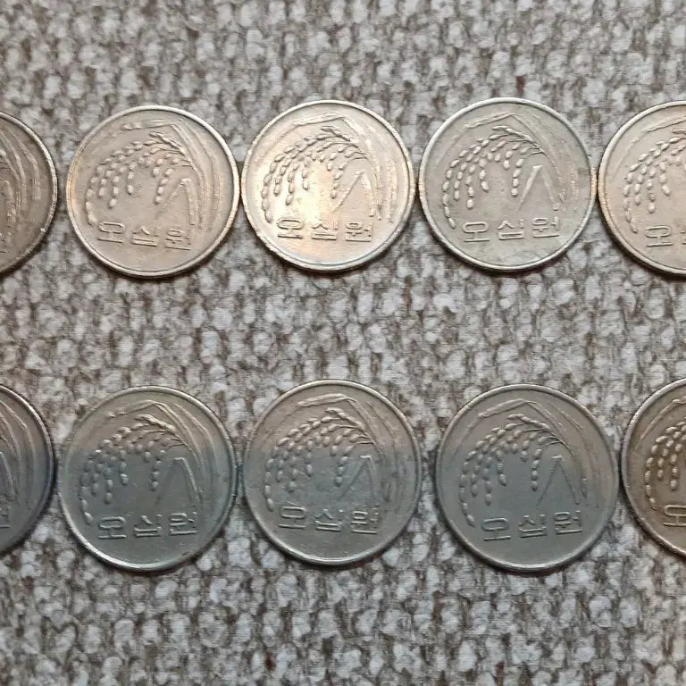 [BUNJANG] 1989 50 Won Coin Bundle Set (10 pcs) / 1989년 50원 동전 10개 일괄