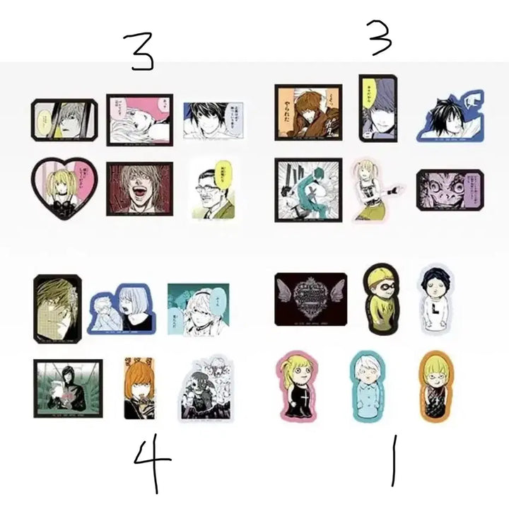 [BUNJANG] Death Note Ichiban Kuji Prize I Sticker Set Bundle / 데스노트 제일복권 I상 스티커 세트 일괄