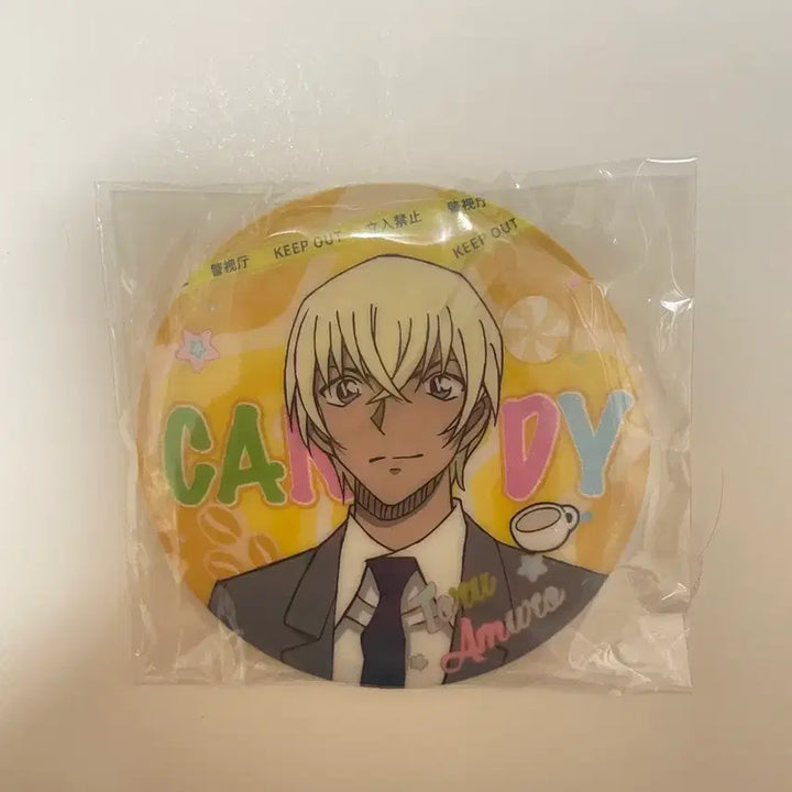 [BUNJANG] Detective Conan Amuro Toru Can Badge (Sealed) / 명탐정 코난 아무로 안기준 캔뱃지 미개봉
