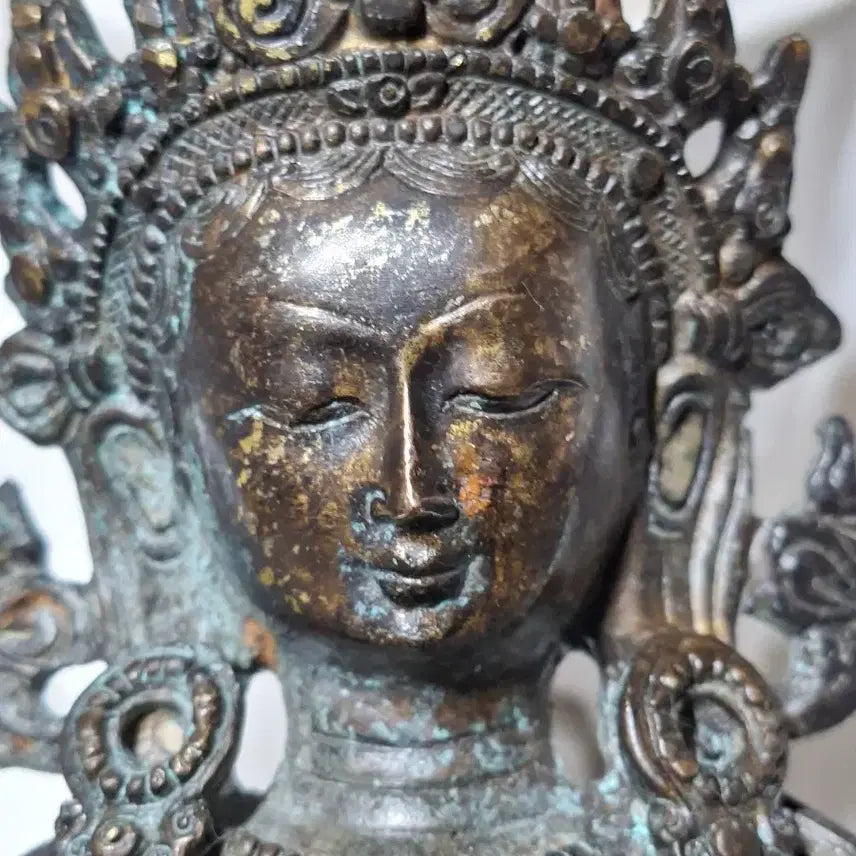 [BUNJANG] Tibetan Seated Bronze Buddha Statue / 티벳 좌상 동불상