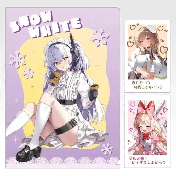 [BUNJANG] NİKE Snow White Clear File + Photocard Set / 니케 스노우화이트 클리어파일+포토카드 세트
