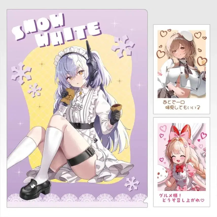 [BUNJANG] Nier: Automata Snow White Clear File + Photocard Set / 니케 스노우화이트 클리어파일+포토카드 세트