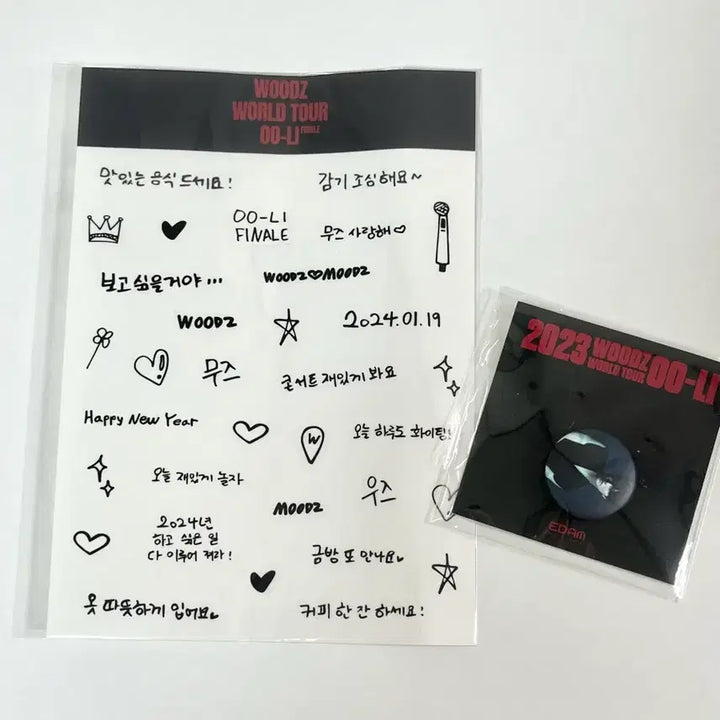 [BUNJANG] WOODZ Cho Seung Youn Concert OO-LI Sticker &amp; Badge Set / woodz 우즈 조승연 콘서트 스티커&amp;뱃지