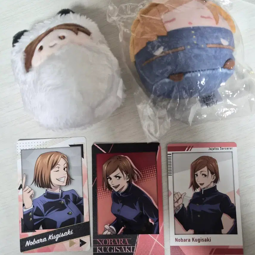 [BUNJANG] Jujutsu Kaisen Kugisaki Nobara Plush Doll &amp; Card Set / 주술회전 쿠기사키 노바라 타피누이 후와 쿠지 카드 판매