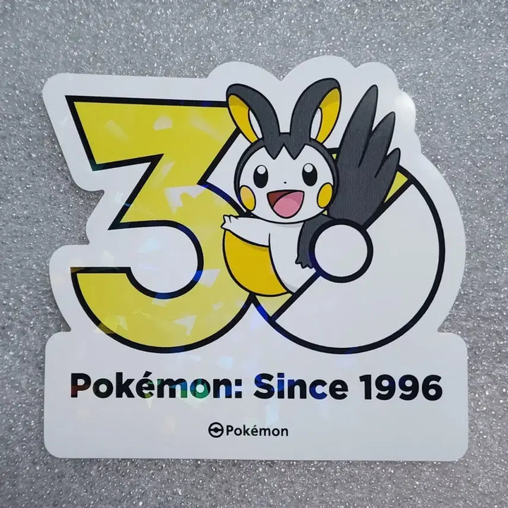 [BUNJANG] Pokemon 30th Anniversary Emolga Sticker / 포켓몬 30주년 로고 에몽가 스티커