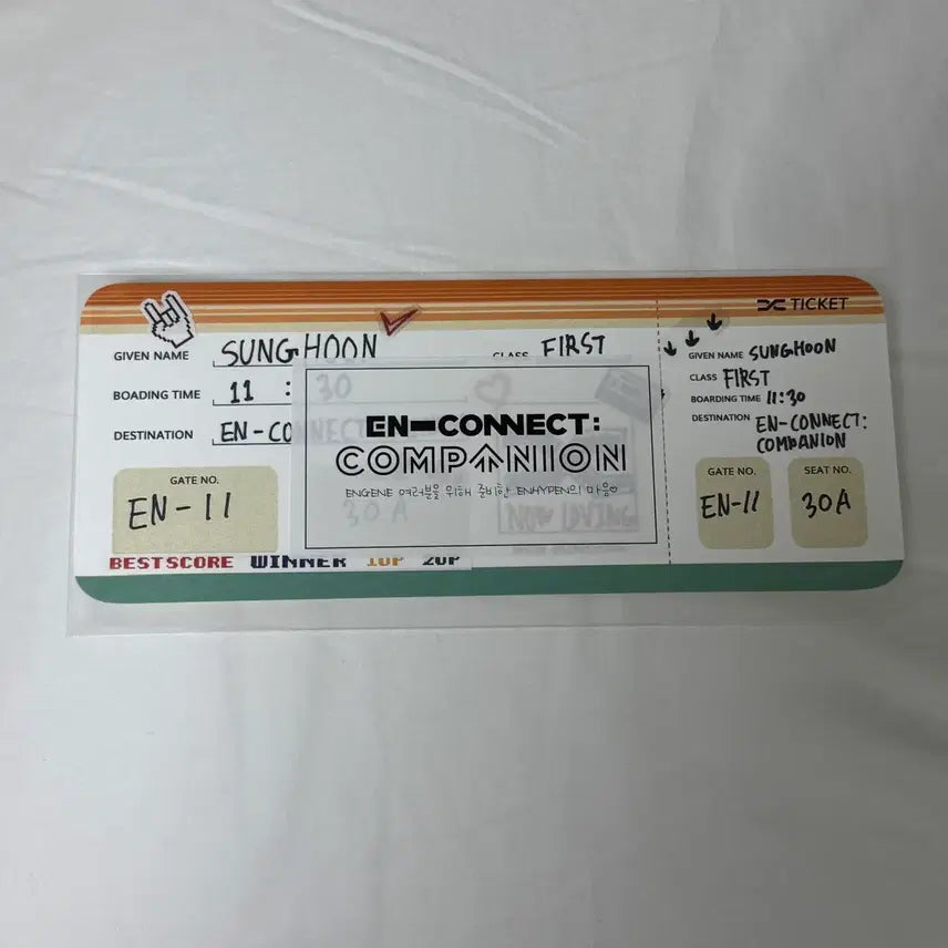 [BUNJANG] ENHYPEN Sunghoon EN-CONNECT Fanmeeting POB Random Ticket / 엔하이픈 성훈 EN-CONNECT 엔커넥트 팬미팅 특전 랜덤티켓