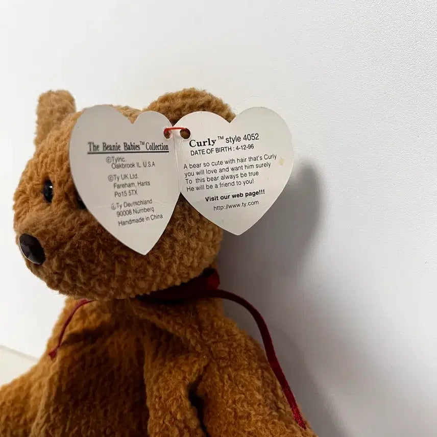 [BUNJANG] TY Vintage Curly Bear Plush / ty 티와이베어 빈티지 curly 곰돌이 인형1996
