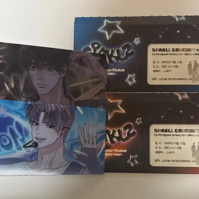 [BUNJANG] Sparkles Resin Popup Unsealed Lenticular Ticket Set / 스파클즈 레진 팝업 언슬립 렌티큘러 티켓 세트