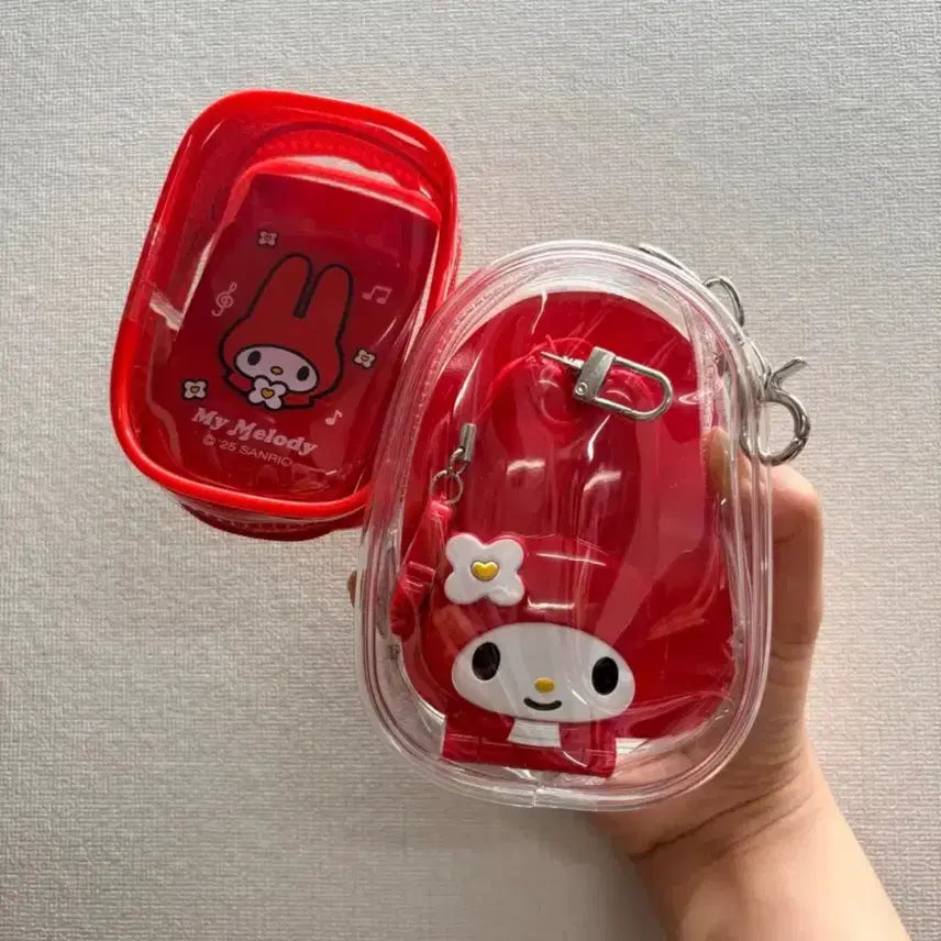 [BUNJANG] Sanrio My Melody Folder Phone Mirror Comb Set / 산리오 마이멜로디 폴더폰, 거울 빗 세트