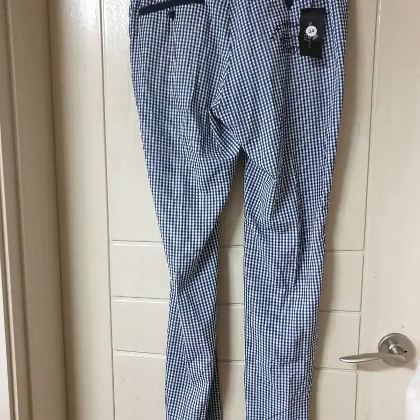 [BUNJANG] Oma Sharif Checked Pattern Golf Pants (Size 34) / 오마샤리프 체크 패턴 골프 바지 34