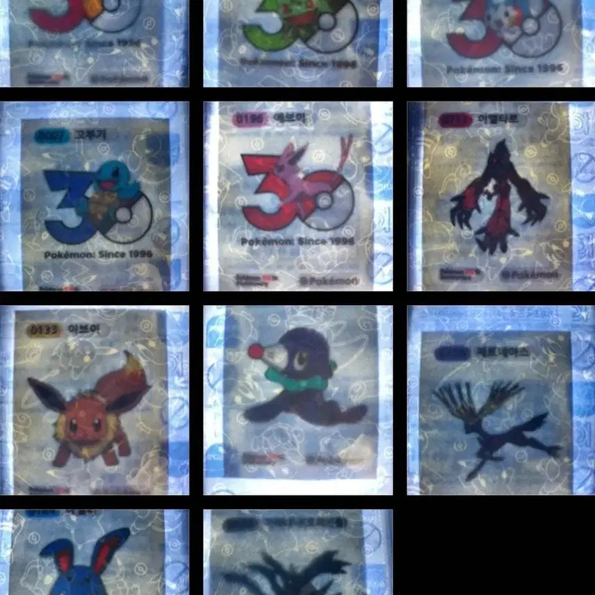 [BUNJANG] Pokemon Art Sealed Ttimbus Seal / 포켓몬 시즌5 피카츄 꼬부기 이상해씨 이벨타르 띠부 판매