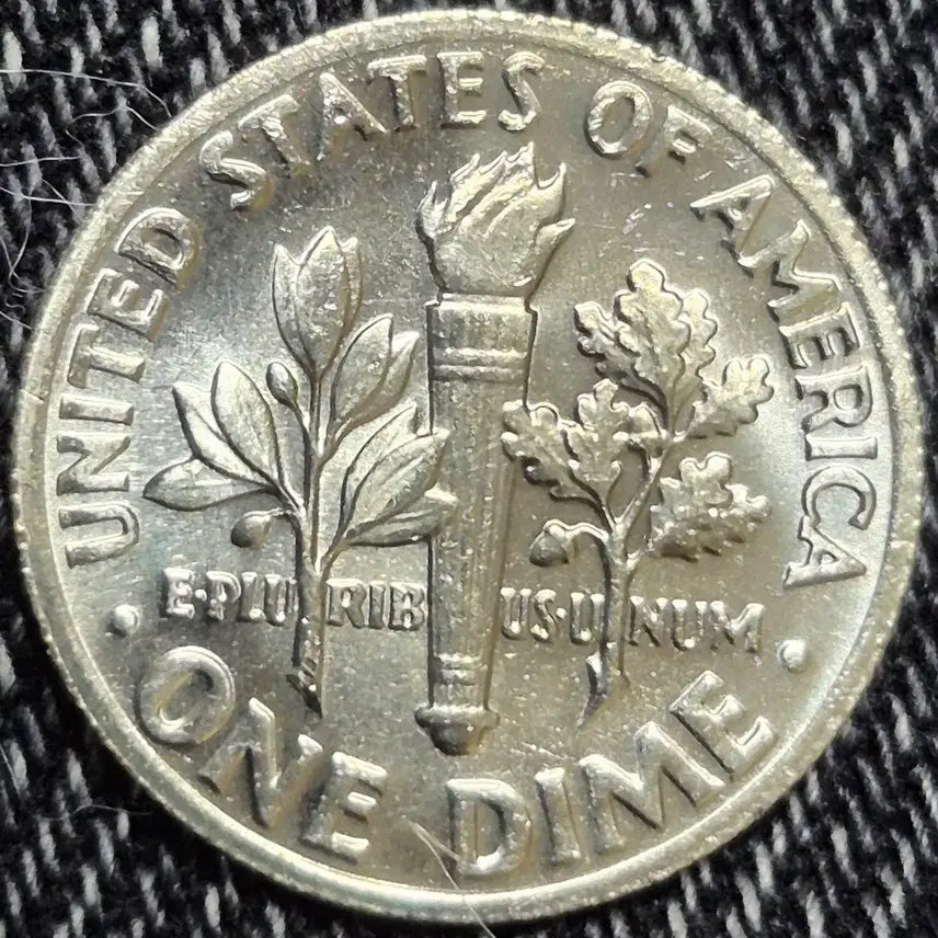 [BUNJANG] 1972 US Dime Coin - Mint Error (Double Rim, Unused) / 1972년P 미국 다임 주화. ( 더블. 림. 주조 오류)  완전 미사용