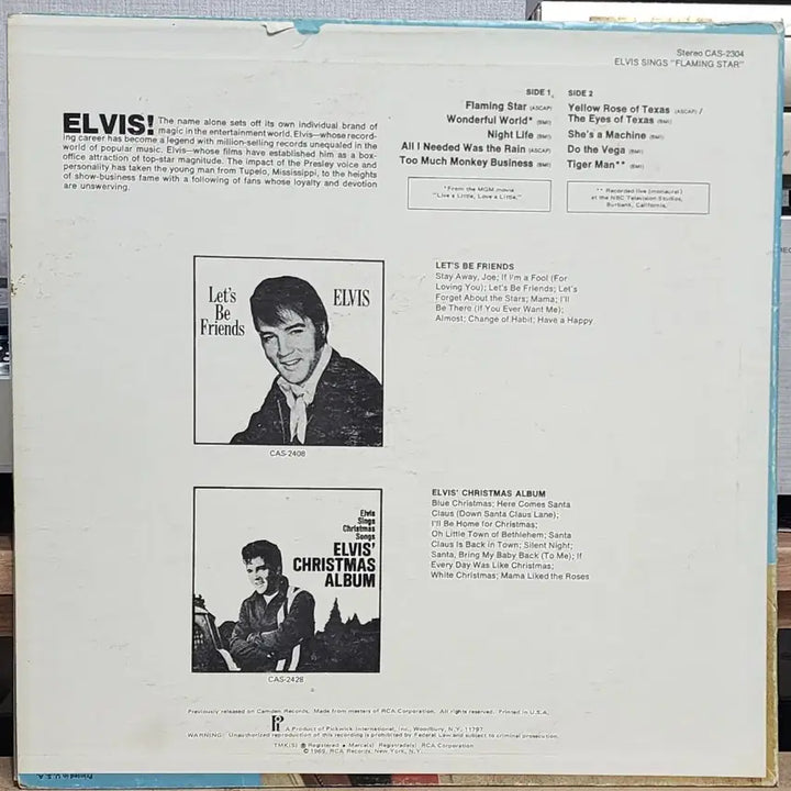 [BUNJANG] Elvis Presley US First Press LP / Elvis Presley 미국 초반 LP