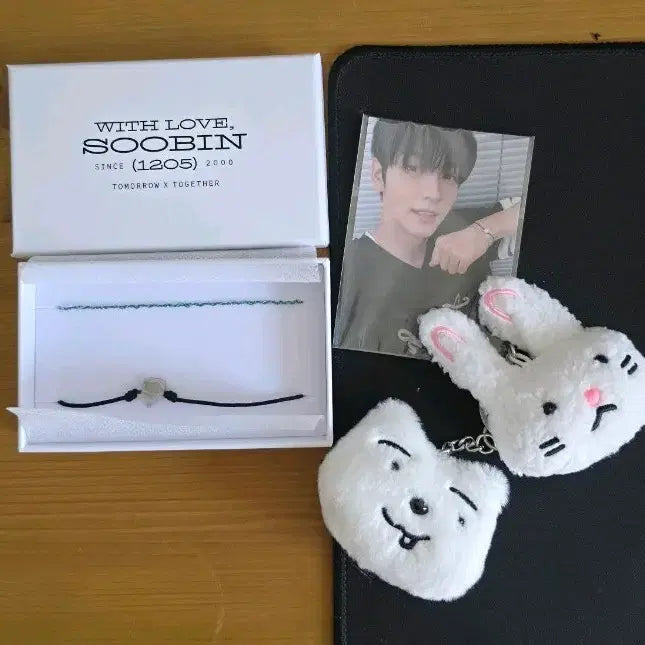 [BUNJANG] TXT Yeonjun Birthday Bracelet + Keyring Bundle Set / (미사용) 투바투 수빈 생일 팔찌 + 키링 일괄 양도