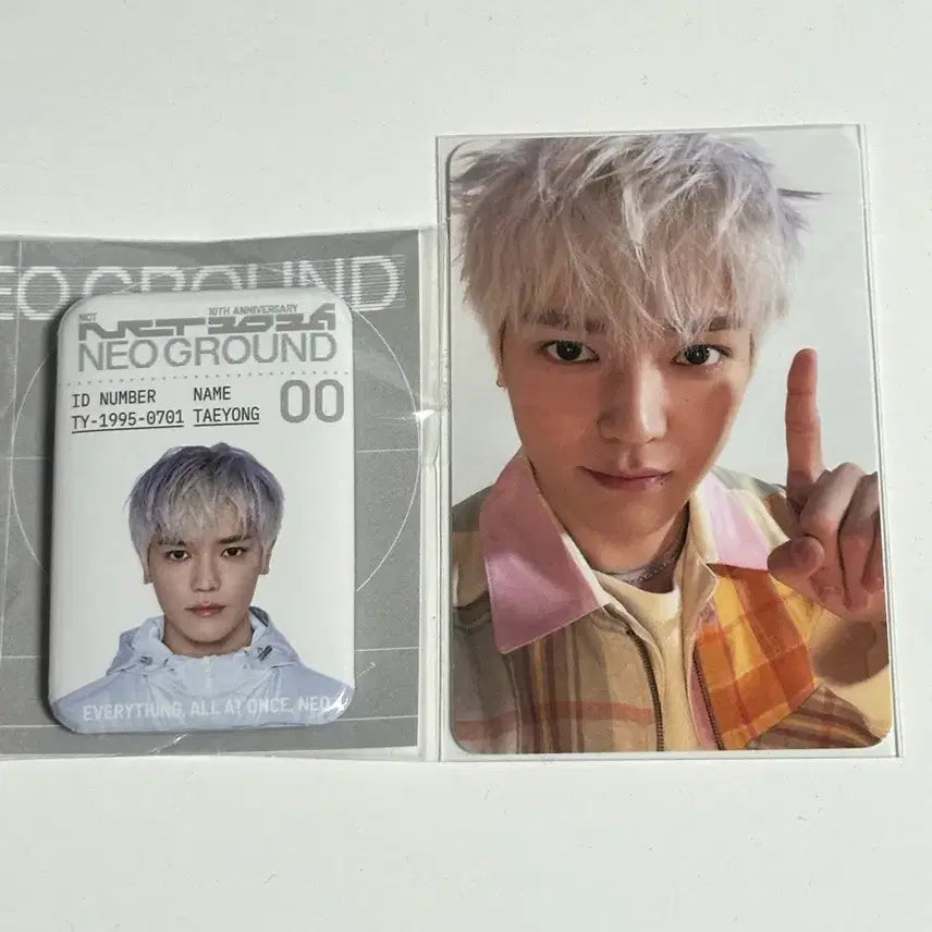 [BUNJANG] NCT 127 Taeyong Bundle Set Trading Card and Badge Set / 일괄) 네오그라운드 엔시티127 태용 포카 셀포 뱃지
