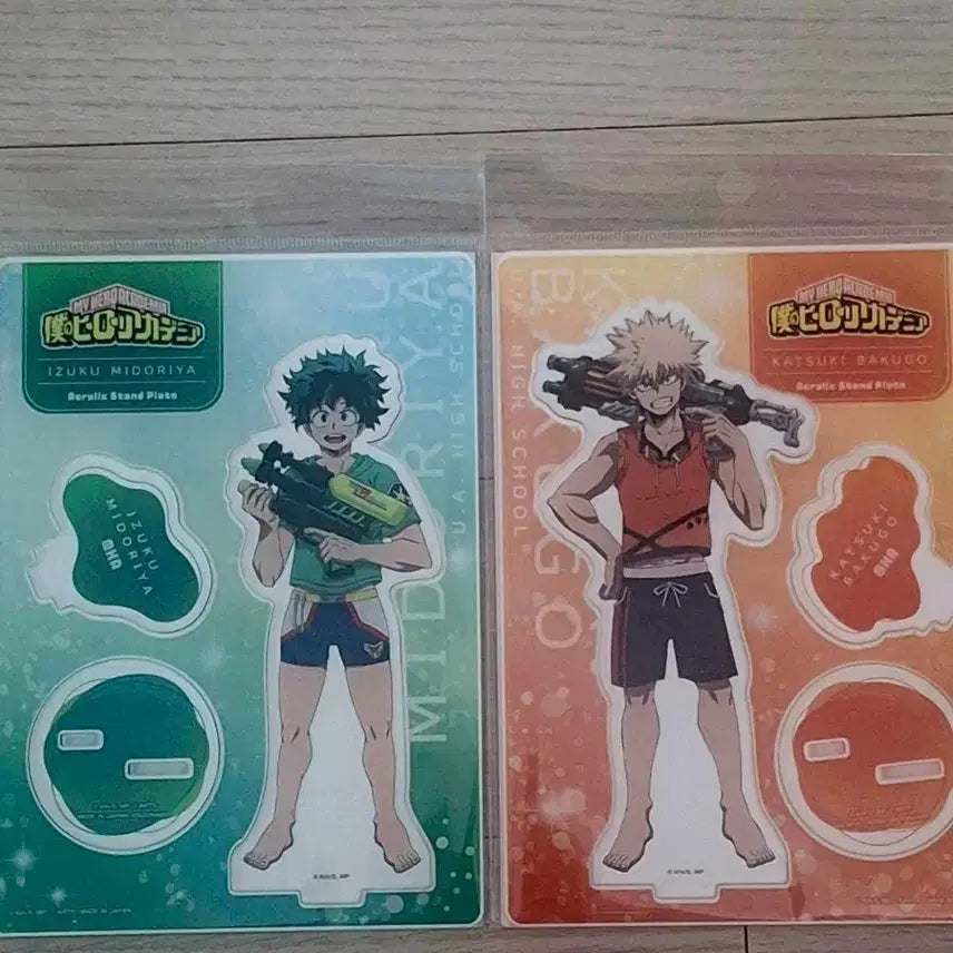 [BUNJANG] My Hero Academia Water Gun Acrylic Standee Set (Izuku Midoriya, Katsuki Bakugo) / 나의 히어로 아카데미아 나히아 워터건 아크릴 스텐드 미도리야 바쿠고 일괄