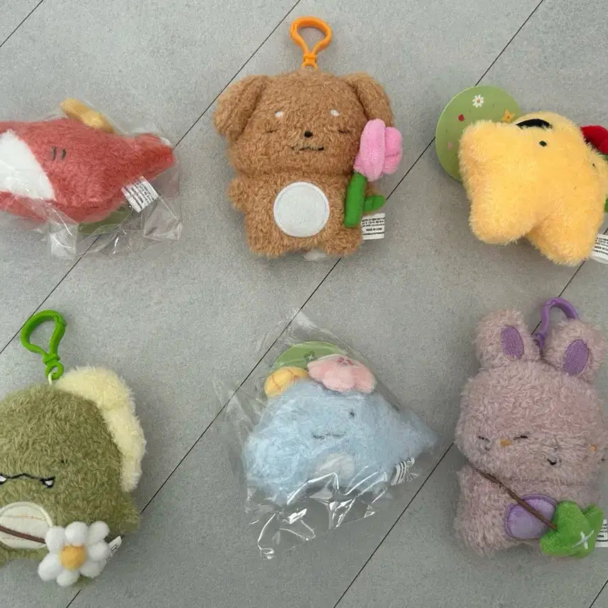 [BUNJANG] 잠뜰tv Pixelley Spring Season Doll Keychain Bundle Set / 미개봉) 잠뜰tv 픽셀리 봄 시즌 인형키링 일괄