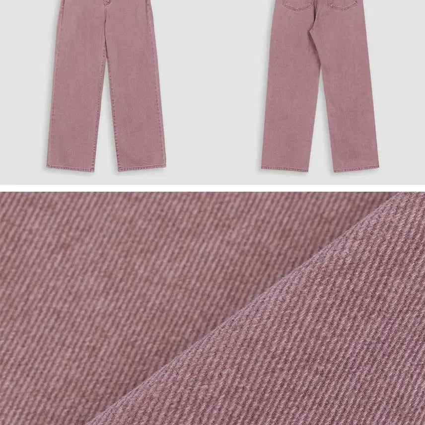[BUNJANG] Slowand Wide Denim Pants (Mute Pink) / 뮤트 핑크 와이드 데님 팬츠