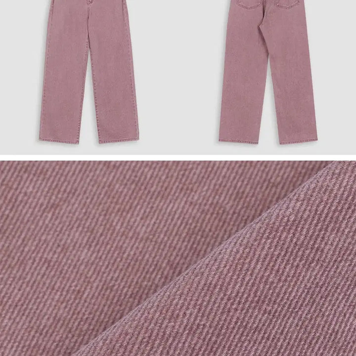[BUNJANG] Slowand Wide Denim Pants (Mute Pink) / 뮤트 핑크 와이드 데님 팬츠