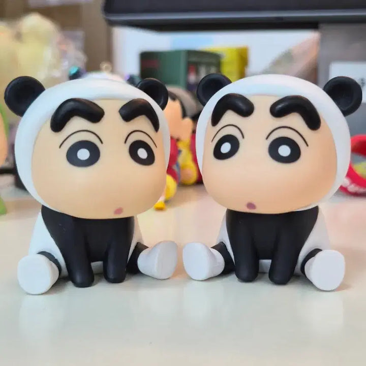 [BUNJANG] Crayon Shin-chan Panda Figure (Random) / [소장품] 짱구 랜덤 피규어 > 판다 짱구 피규어