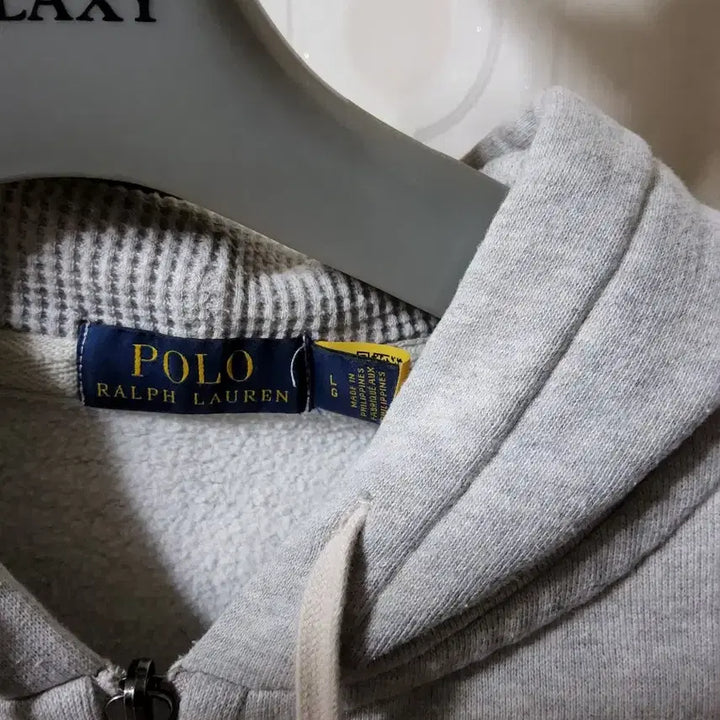 [BUNJANG] Polo Ralph Lauren Grey Thermal Zip-Up Hoodie L / (qr인증)정품 폴로 랄프로렌 그레이 후드집업 L