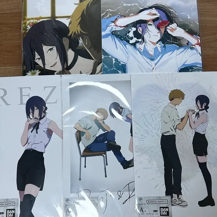 [BUNJANG] Chainsaw Man - The Movie: Requiem for a Bomb - Ichiban Kuji Prize A Poster Set (5 Types) / (미개봉 할인) 체인소맨 레제편 제일복권 A상 포스터 5종