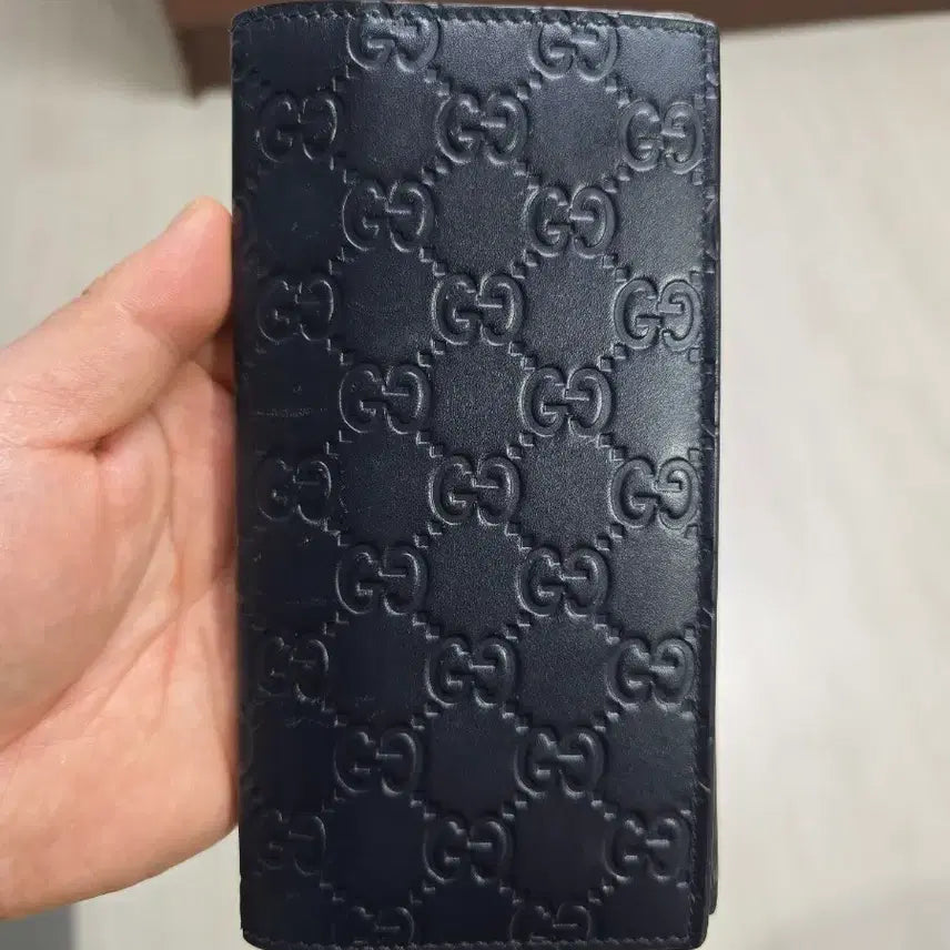 [BUNJANG] Gucci GG Microguccissima Long Wallet Navy / 구찌 GG 마이크로시마 장지갑 네이비