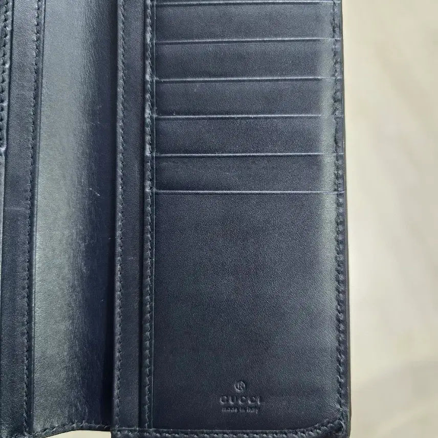 [BUNJANG] Gucci GG Microguccissima Long Wallet Navy / 구찌 GG 마이크로시마 장지갑 네이비