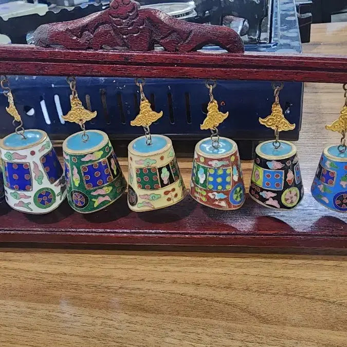 [BUNJANG] Brass Cloisonné Bell Wind Chime Decoration / 근대사 동 칠보 종 풍경 장식 소품