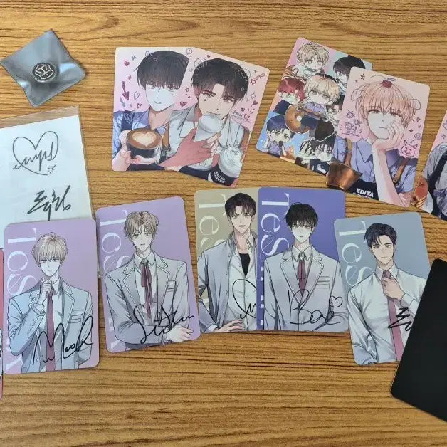 [BUNJANG] Debut Or Die Photocard Full Set (Ediya, Funding) Badge Sticker / 데못죽 포카풀세트(이디야,펀딩)팻지 스티커 팝니다.