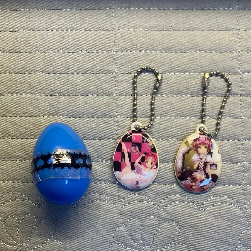 [BUNJANG] Character Transformation Charm: Guardian Egg Charm Phone Lanyard Screen Cleaner / [고전문구] 캐릭캐릭체인지 수호알 키링 휴대폰고리 액정클리너