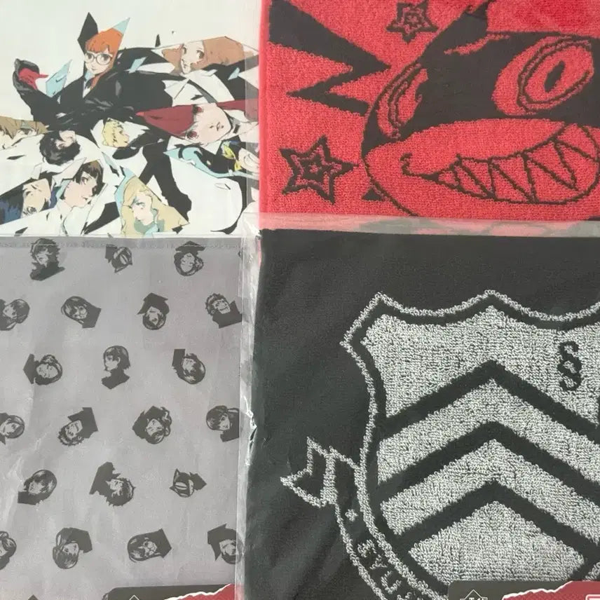 [BUNJANG] Persona 5 Kuji Lottery Prize E Handkerchief Towel Set / 페르소나5 쿠지 e상 손수건 타월 4개 일괄