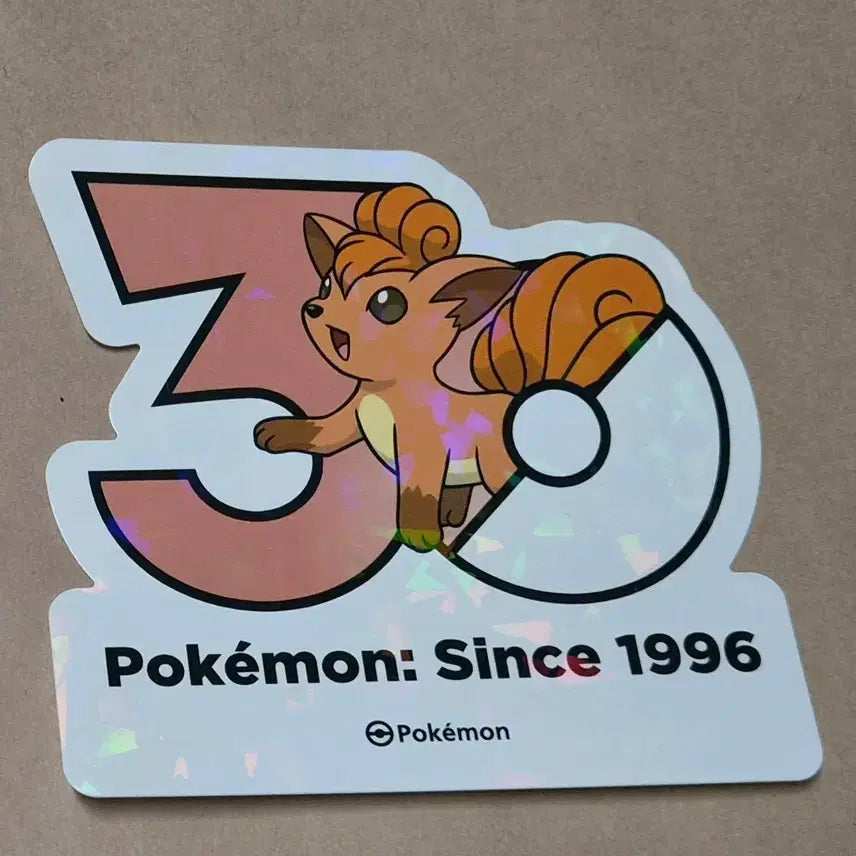 [BUNJANG] Pokemon 30th Anniversary Sticker Vulpix / 성수 팝업 포켓몬 30주년 스티커 식스테일