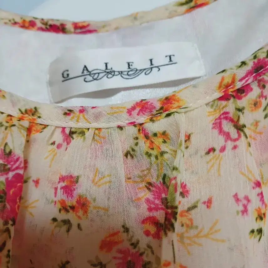 [BUNJANG] GALFIT Flower Chiffon Midi Dress (M) / GALFIT 플라워 쉬폰 원피스 M