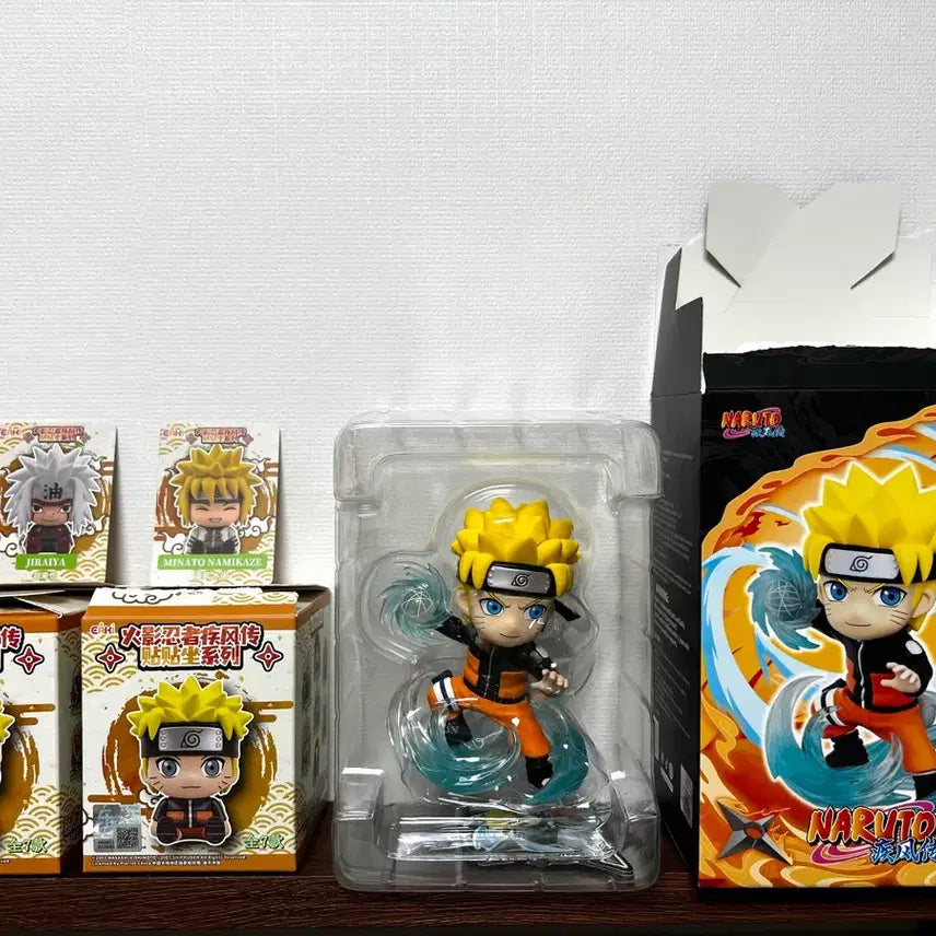 [BUNJANG] Pop Mart Naruto Licensed Gacha Figures &amp; T-Shirt Set (Minato, Jiraiya) / 나루토 팝마트 정품 가챠 피규어, 티셔츠 (나루토 미나토 지라이야)