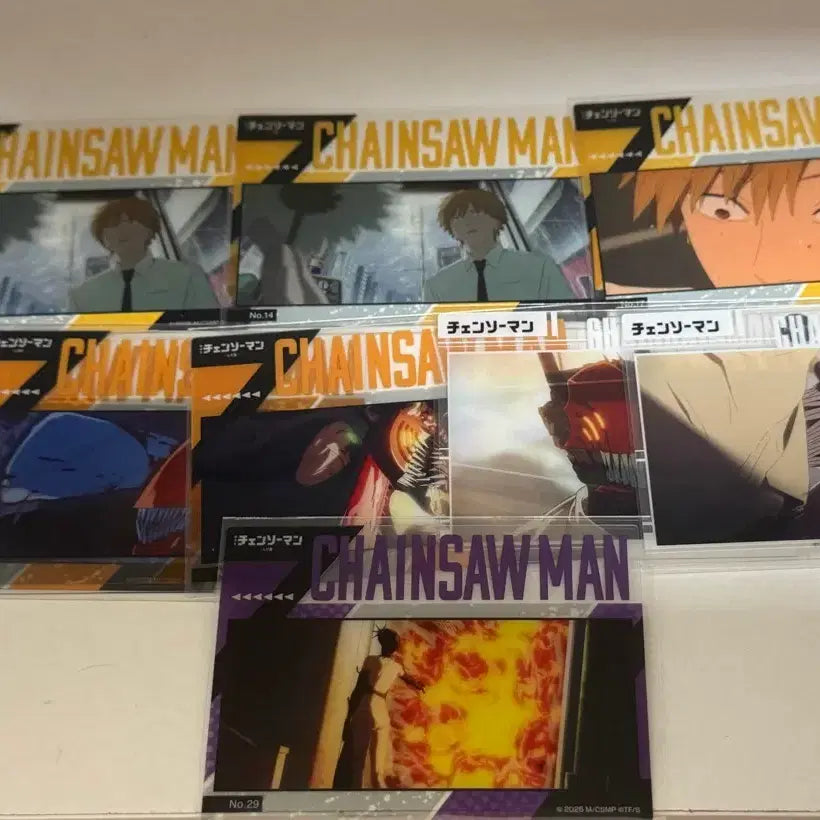 [BUNJANG] Chainsaw Man Denji Clear Card Bundle (8 pcs) + Akane Sawatari Clear Card (1 pc) / 체인소맨 덴지 클리어 카드 8장 일괄 레제 클리어카드 1장