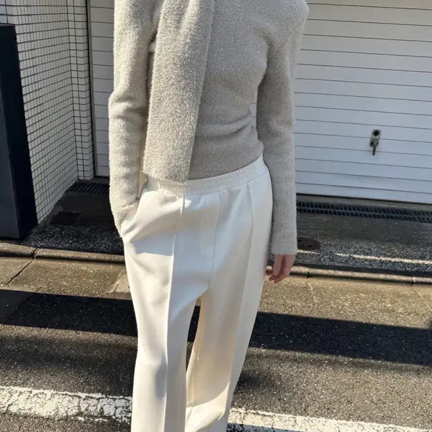 [BUNJANG] Dragon Blues Metallic Pullover Scarf Set - Silver Beige / 드래곤블루스 머플러 셋 메탈릭 풀오버 - 실버베이지