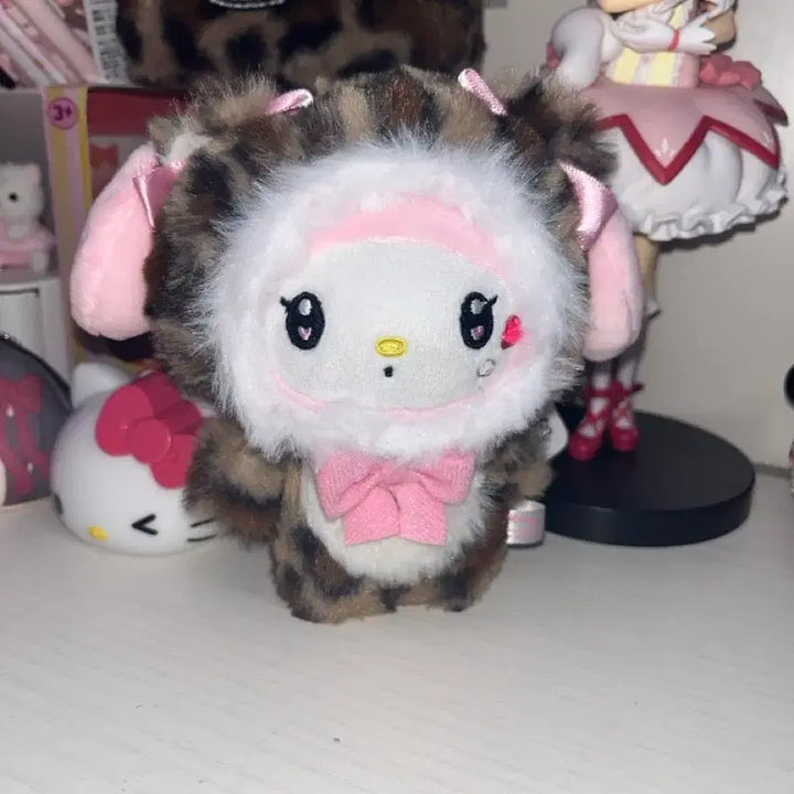[BUNJANG] My Melody Leopard Fur Plush Doll Mascot / 마이멜로디 마멜 산리오 레오파드 퍼 인형 누이 마스코트 갸루 지뢰계