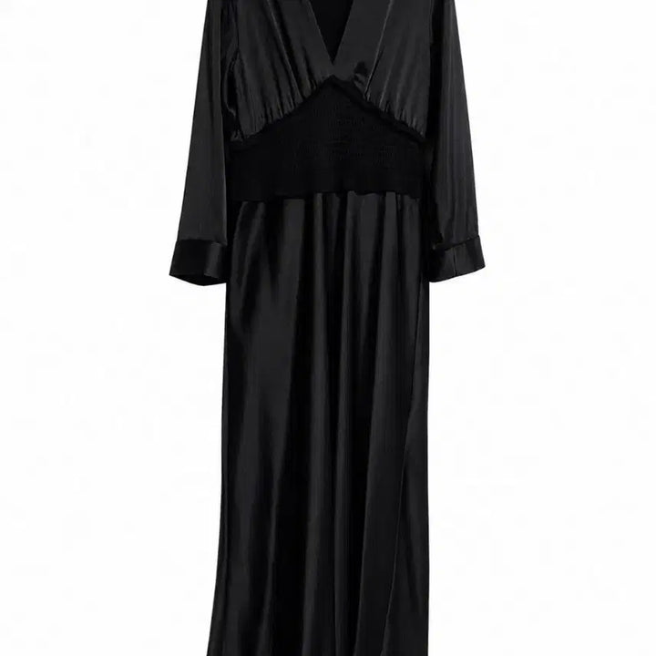 [BUNJANG] Sandro Smock Band Flare Dress / 산드로 스목 밴드 플레어 드레스