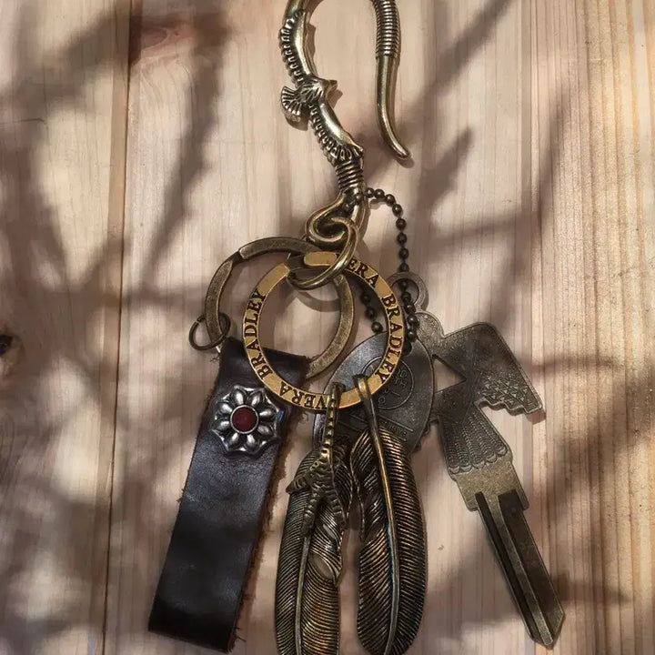 [BUNJANG] 3CROSS Gold Brass Double Wing Keyring / 3CROSS gold brass duble wing KEYRING